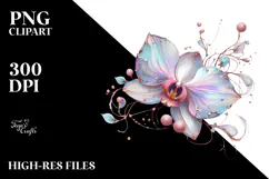 Abstract Orchid Made of PNG Product Image 2