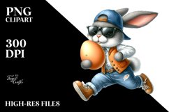 Goofy Bunny Running PNG Product Image 2