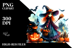 Vibrant Witch Halloween | Sublimation | Clipart. Product Image 2