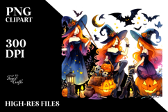 Vibrant Witch Halloween | Sublimation | Clipart. Product Image 2