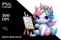 Artistic Baby Unicorn PNG Product Image 2