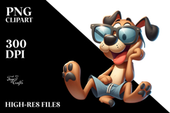 Goofy Dog with Oversized Sunglasses, Trending on Artstation Product Image 2