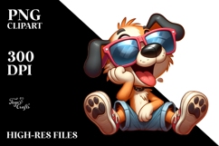 Goofy Dog with Oversized Sunglasses, Trending on Artstation Product Image 2