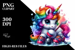 Sporty Baby Unicorn PNG Product Image 3