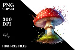 Detailed Glossy Mushroom PNG Product Image 2