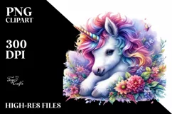 Detailed Baby Unicorn PNG Product Image 1