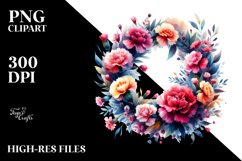 Vibrant Abstract Whreath | Sublimation Clipart Product Image 3