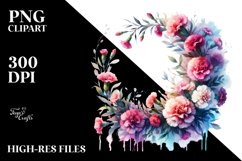 Vibrant Abstract Whreath | Sublimation Clipart Product Image 1