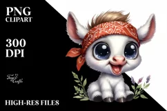 Excited Funny Pony Watercolor Clipart Product Image 3