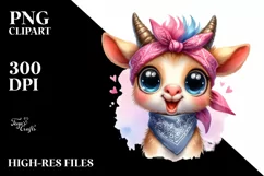 Excited Funny Pony Watercolor Clipart Product Image 3