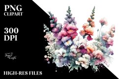 Abstract Watercolor Snapdragon | Sublimation | Clipart Product Image 1