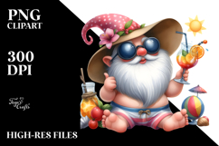 Whimsical Gnome Drinking Cocktail PNG Product Image 2