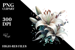 Lily with Metallic Insertions PNG Product Image 2