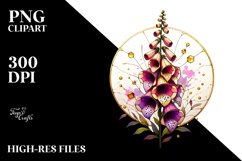 Stained Foxglove Sublimation Clipart Product Image 3