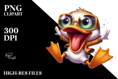 Goofy Duck with Sunglasses PNG Product Image 2