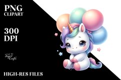 Baby Unicorn with Balloons Product Image 3