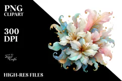 Pastel Azalea in with Gold, Transparent PNG Product Image 2
