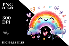 Smiling Rainbow Heart, Transparent PNG Product Image 2