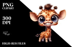 Funny Baby Giraffe Expression | Sublimation Clipart Product Image 2