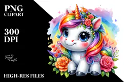 Cute Baby Unicorn PNG Product Image 2
