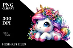 Cute Baby Unicorn PNG Product Image 2