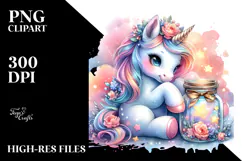Magical Baby Unicorn PNG Product Image 2