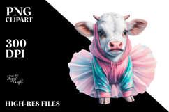 Artistic Baby Cow PNG Product Image 2
