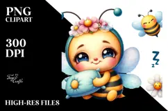 Smiling Baby Bee PNG Product Image 2