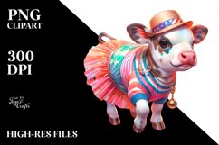 Dancing Baby Cow PNG Product Image 1