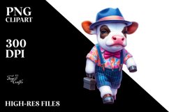 Dancing Baby Cow PNG Product Image 3