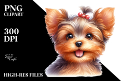 Cute Happy Baby Yorkipoo with Big Eyes PNG Product Image 2