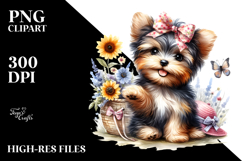 Cute Happy Baby Yorkipoo with Big Eyes PNG Product Image 2