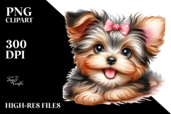 Cute Happy Baby Yorkipoo with Big Eyes PNG Product Image 2