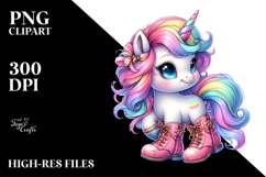 Boots-Wearing Baby Unicorn PNG Product Image 2