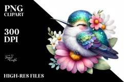 Cute Baby Hummingbird Clipart Product Image 1
