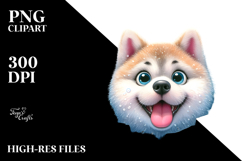 Crazy Akita Ice Forest | Sublimation | Clipart. Product Image 2