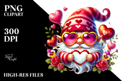 Winking Valentines Gnome PNG Product Image 2