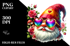 Winking Valentines Gnome PNG Product Image 2