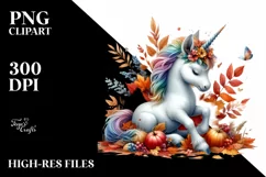 Cozy Baby Unicorn PNG Product Image 3