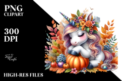 Cozy Baby Unicorn PNG Product Image 2