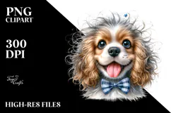 Happy Cocker Spaniel Baby, Watercolor PNG Product Image 2