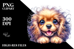 Watercolor Baby Cocker Spaniel Transparent PNG Product Image 2