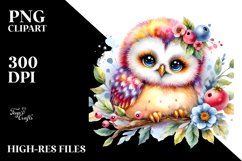 Baby Owl Clipart Product Image 1