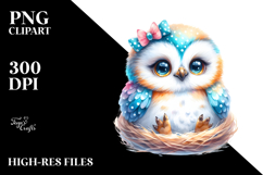 Baby Owl Clipart Product Image 2