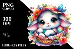 Crazy Cute Baby Bunny PNG Product Image 2