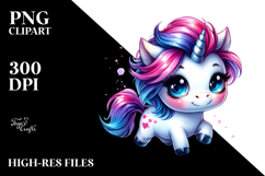 Small Unicorn with Cool Haircut, Transparent PNG Product Image 2