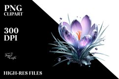 Shiny Crocus with Metallic Details | Clipart Product Image 3