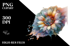 Abstract Vibrant Sunflower PNG Product Image 2