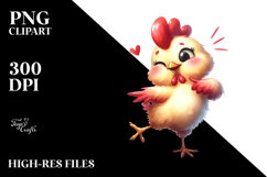 Silly Chicken with Dramatic Sass PNG Product Image 2