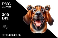 Funny Crazy Bloodhound Watercolor Product Image 1